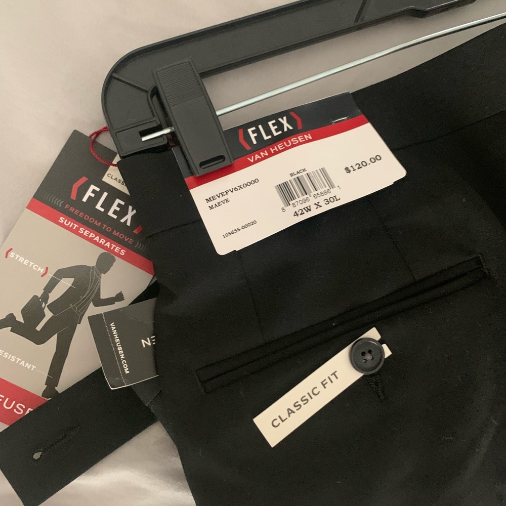 Men’s black dress pants Van Heiden Flex Classic
